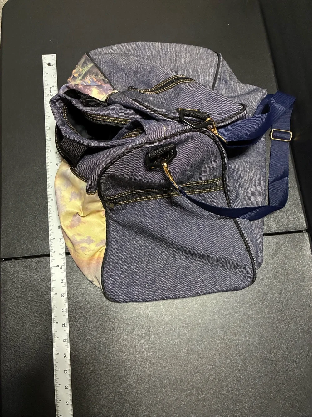 Thomas Kincaid Scenic Lighthouse Duffle Bag - Purple and Blue